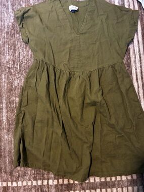 Olive linen blend Threads
